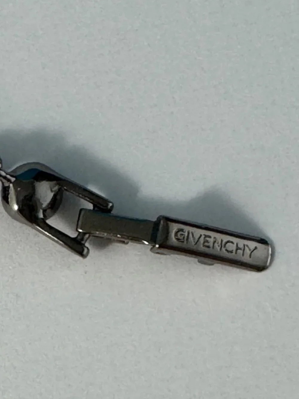 Givenchy Gunmetal Tone Black & Clear Crystal Link Bracelet 7